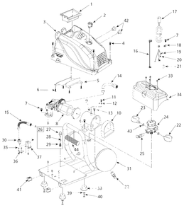 Air-Compressor Parts Diagram and Parts List for FP2601  Campbell Hausfeld Compressor